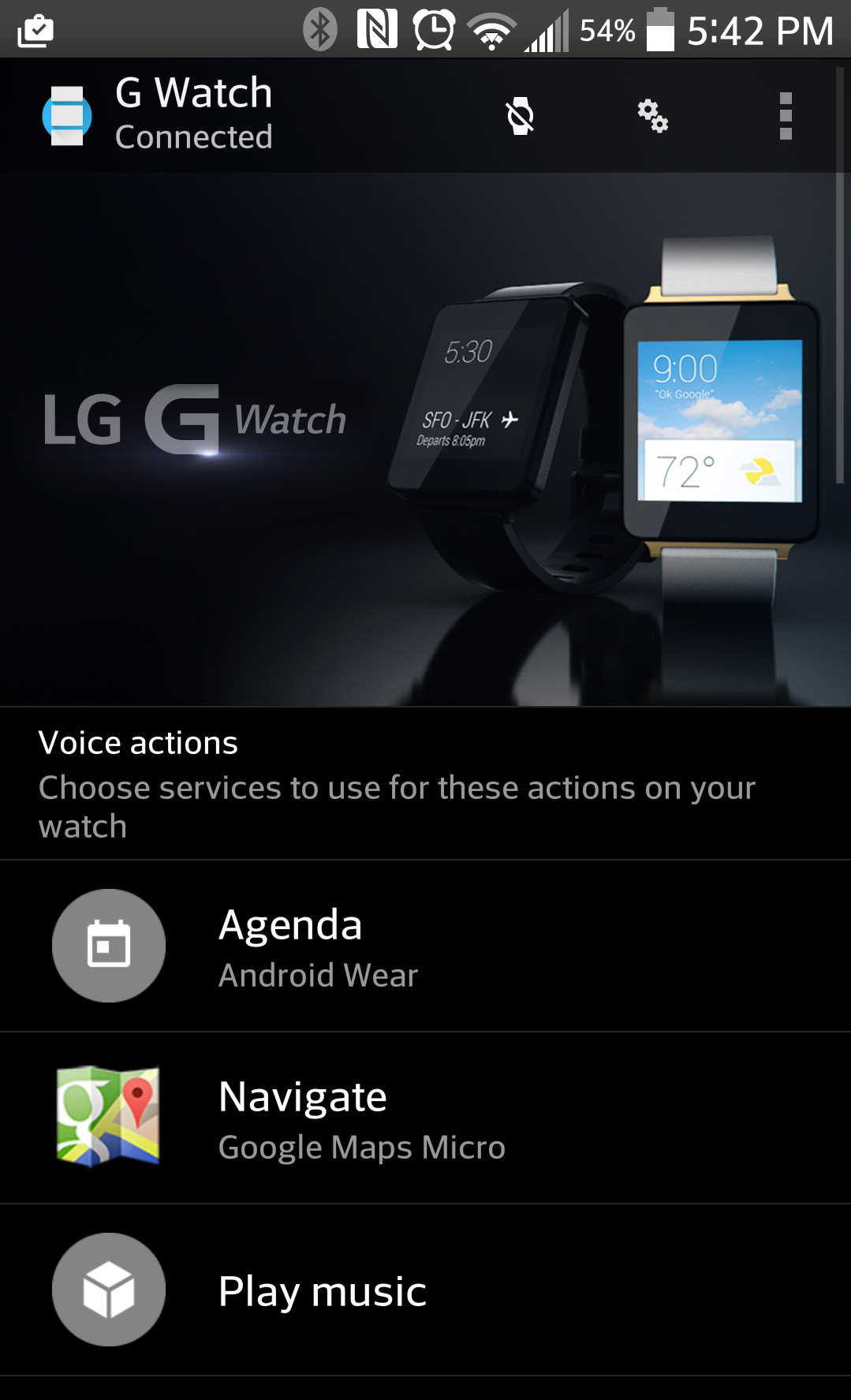lg g watch app