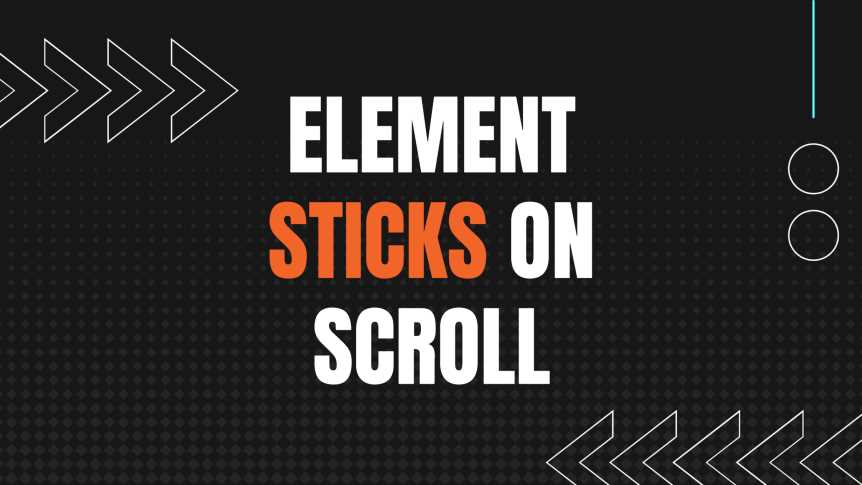 How to stick an element to the page when scrolling