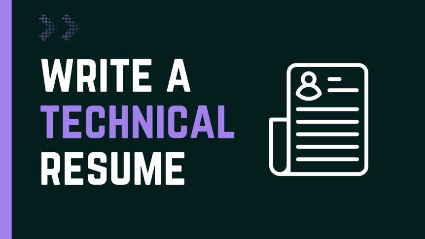 How To Write A Technical Resume For Programmers