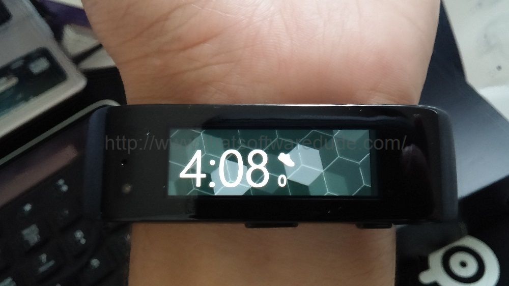 microsoft band on wrist