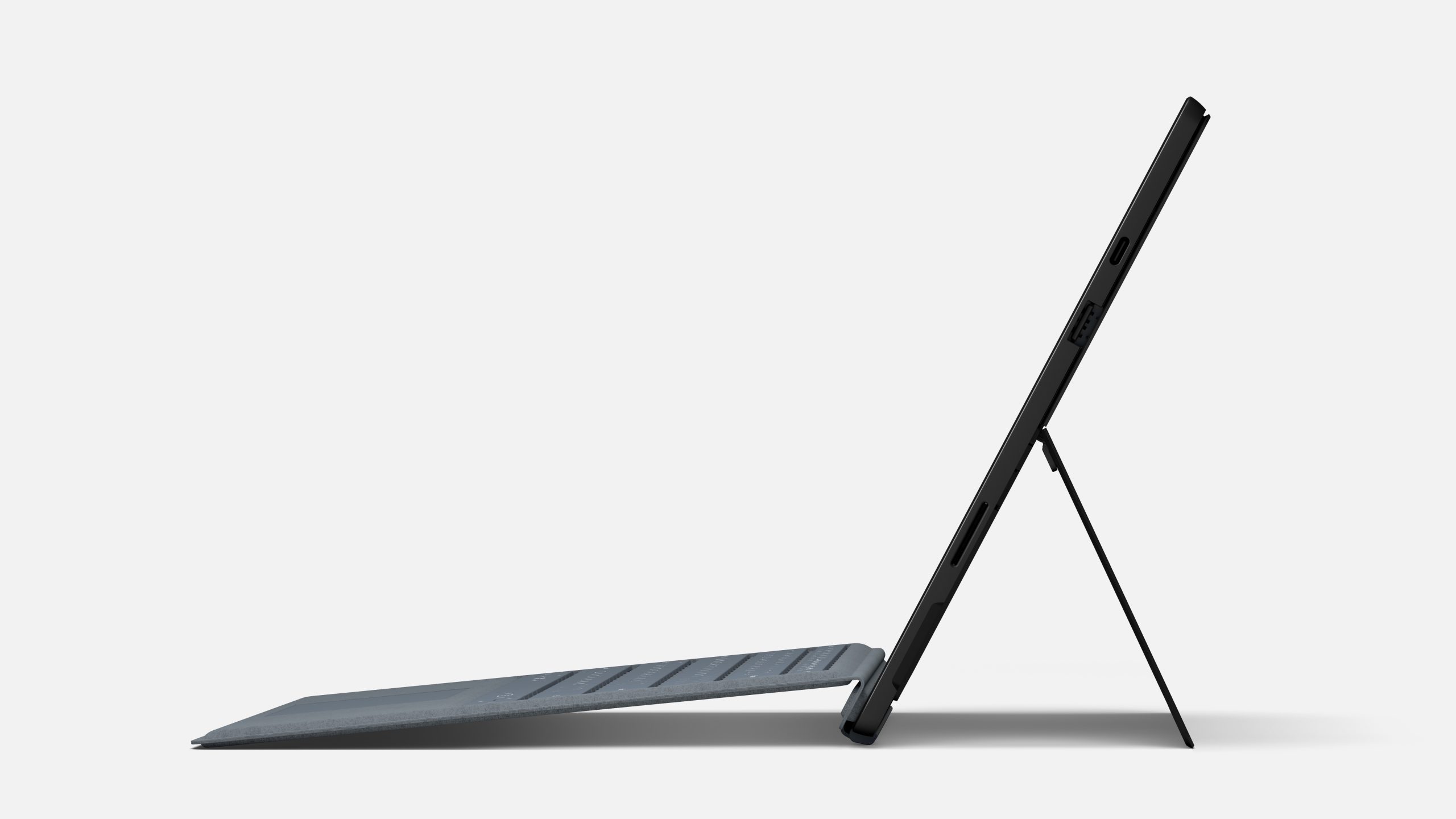 Surface Pro 7 side view with type cover