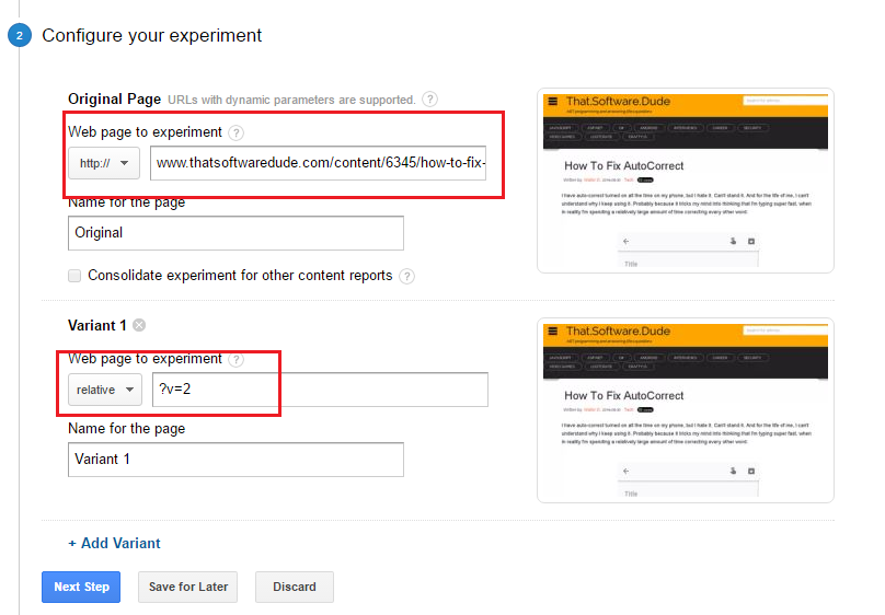 Setting Up A/B Tests With Google Analytics