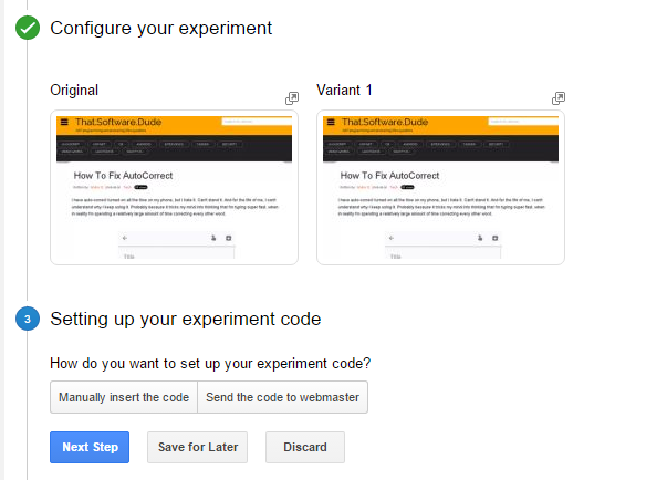 Setting Up A/B Tests With Google Analytics