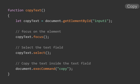 How to copy to clipboard in JavaScript