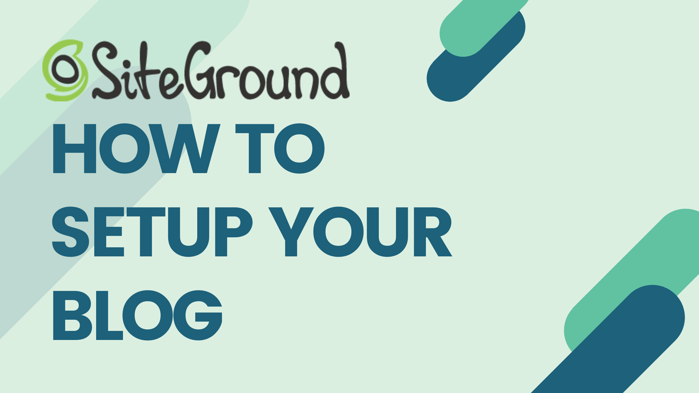 How to setup your first blog on SiteGround
