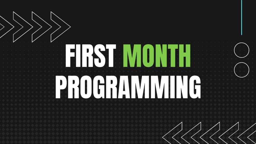 Your first month at your first programming job