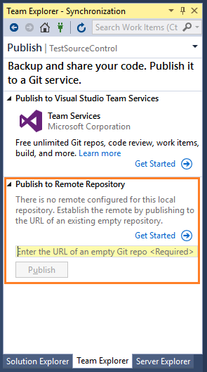 Setting Up Git Remotely In Visual Studio
